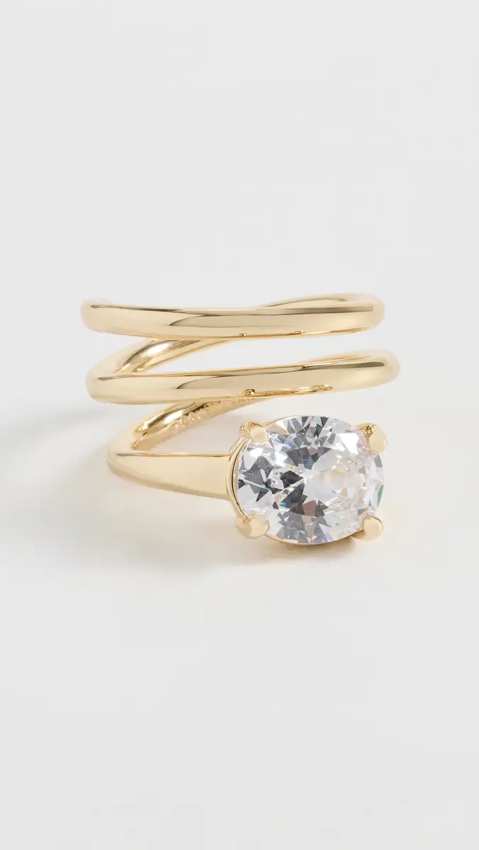 BaubleBar Jennifer Gold Spiral Ring | Thumbnail 2 BaubleBar Jennifer Gold Spiral Ring | Thumbnail 2