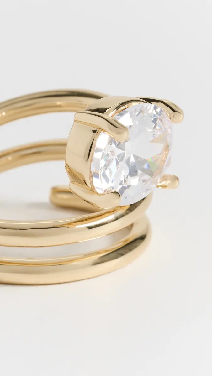 BaubleBar Jennifer Gold Spiral Ring | Thumbnail 4 BaubleBar Jennifer Gold Spiral Ring | Thumbnail 4