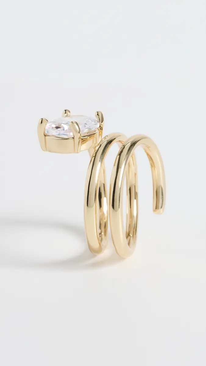 BaubleBar Jennifer Gold Spiral Ring | Thumbnail 5 BaubleBar Jennifer Gold Spiral Ring | Thumbnail 5