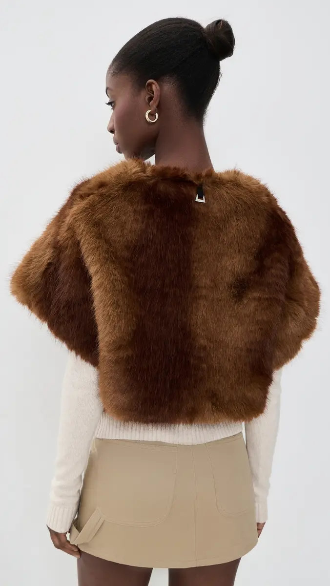 Apparis Devin Faux Mink Shrug | Thumbnail 3