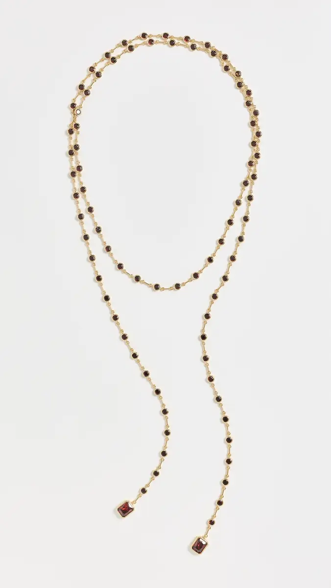 Luv AJ The Elizabeth Garnet Stone Wrap Necklace | Thumbnail 2 Luv AJ The Elizabeth Garnet Stone Wrap Necklace | Thumbnail 2