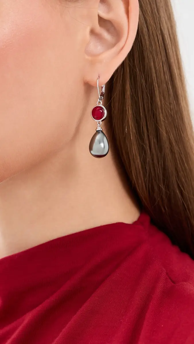 Luv AJ The Theodora Tahitian Pearl Hook Earrings | Thumbnail 3 Luv AJ The Theodora Tahitian Pearl Hook Earrings | Thumbnail 3