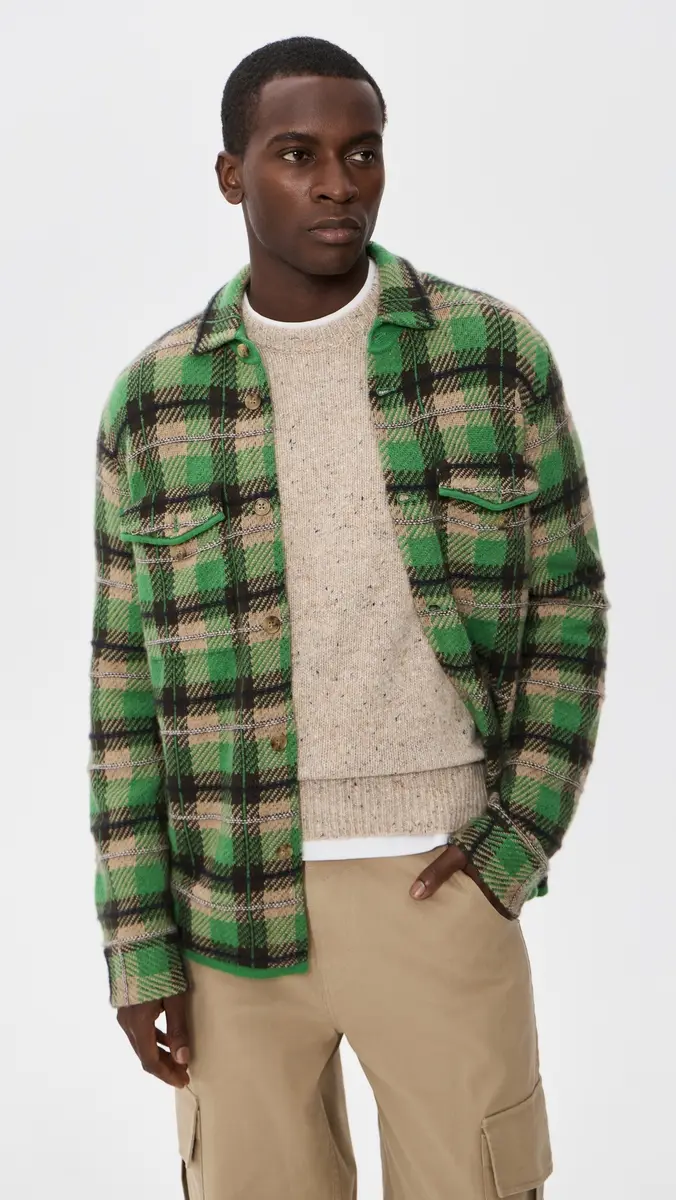 Guest In Residence Plaid Cashmere Work Shirt | Thumbnail 2
