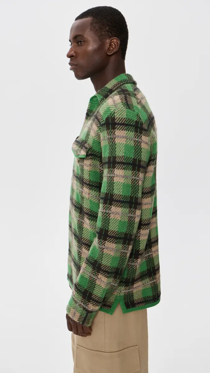 Guest In Residence Plaid Cashmere Work Shirt | Thumbnail 4