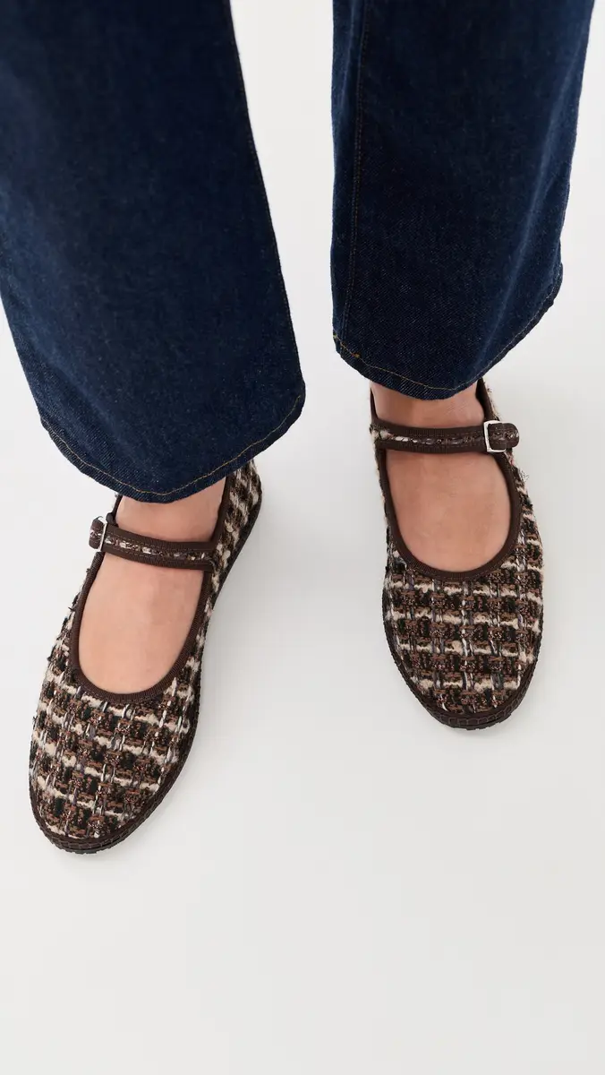 Vibi Venezia Mary Jane Tweed Flats | Thumbnail 3 Vibi Venezia Mary Jane Tweed Flats | Thumbnail 3