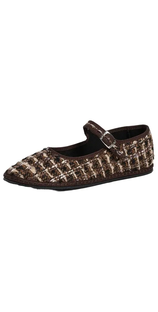 Vibi Venezia Mary Jane Tweed Flats