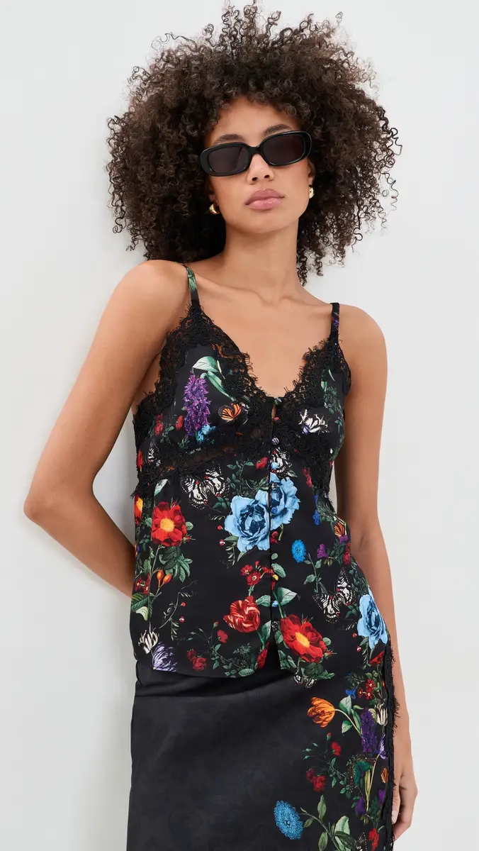 Alice + Olivia Melodie Lace Tank Top | Thumbnail 2