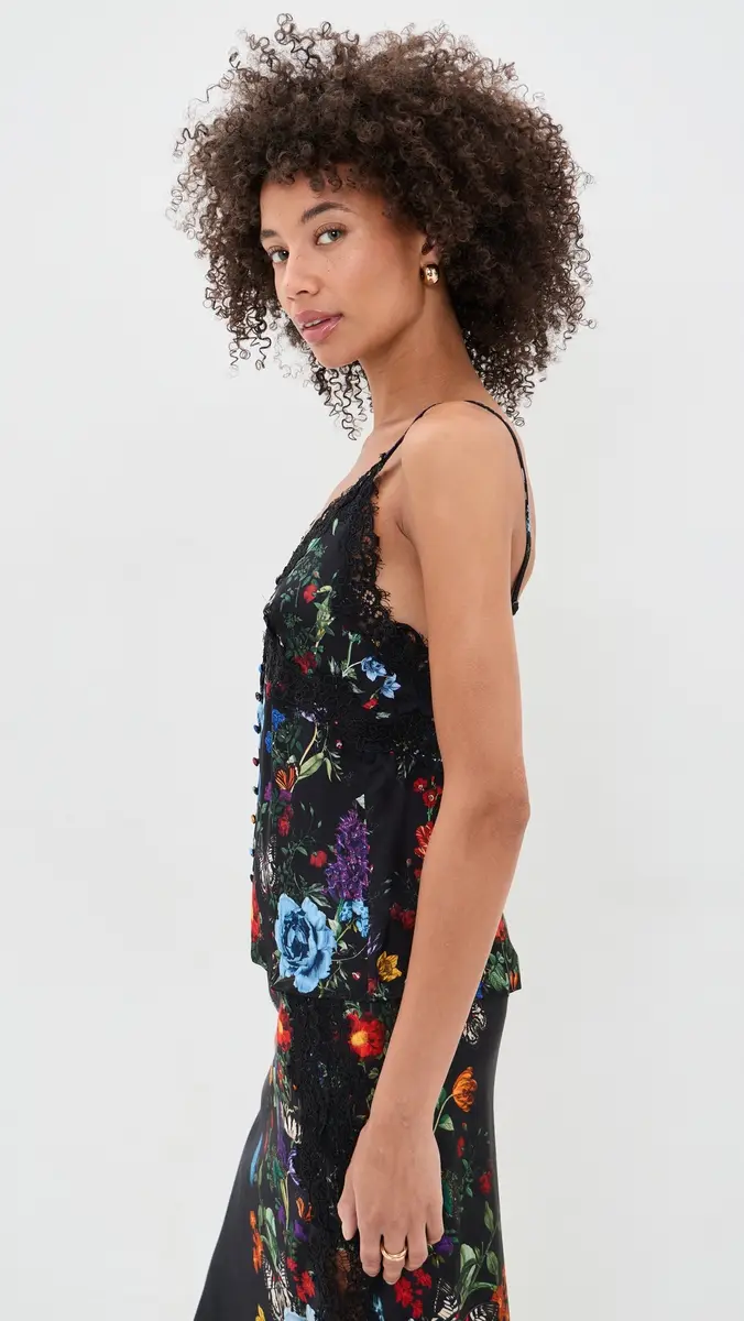 Alice + Olivia Melodie Lace Tank Top | Thumbnail 4