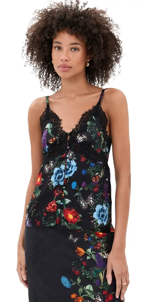 Alice + Olivia Melodie Lace Tank Top