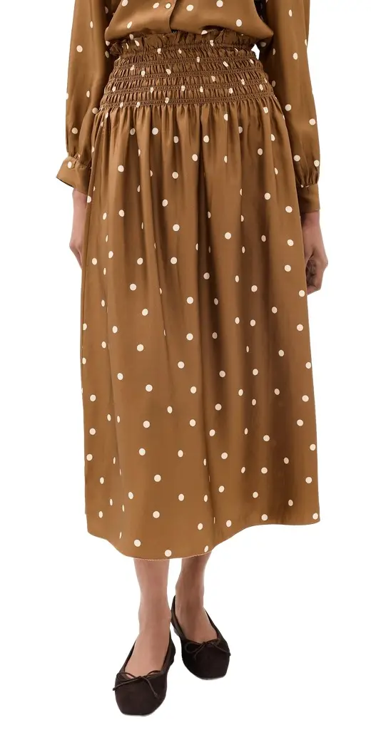 The Great. THE GREAT. The Canary Silk Skirt