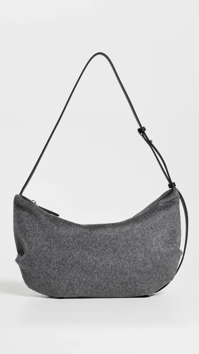 Vee Collective Essence Wool Banana Charcoal Shoulder Bag | Thumbnail 2
