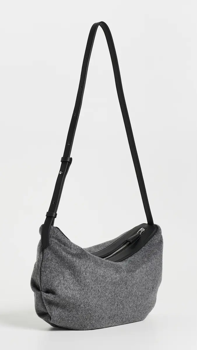 Vee Collective Essence Wool Banana Charcoal Shoulder Bag | Thumbnail 4