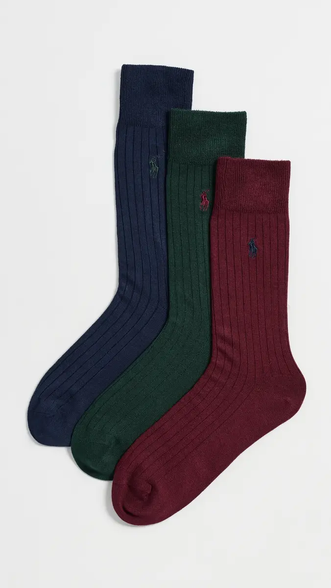 Polo Ralph Lauren Soft Touch Rib Socks 3 Pack | Thumbnail 2