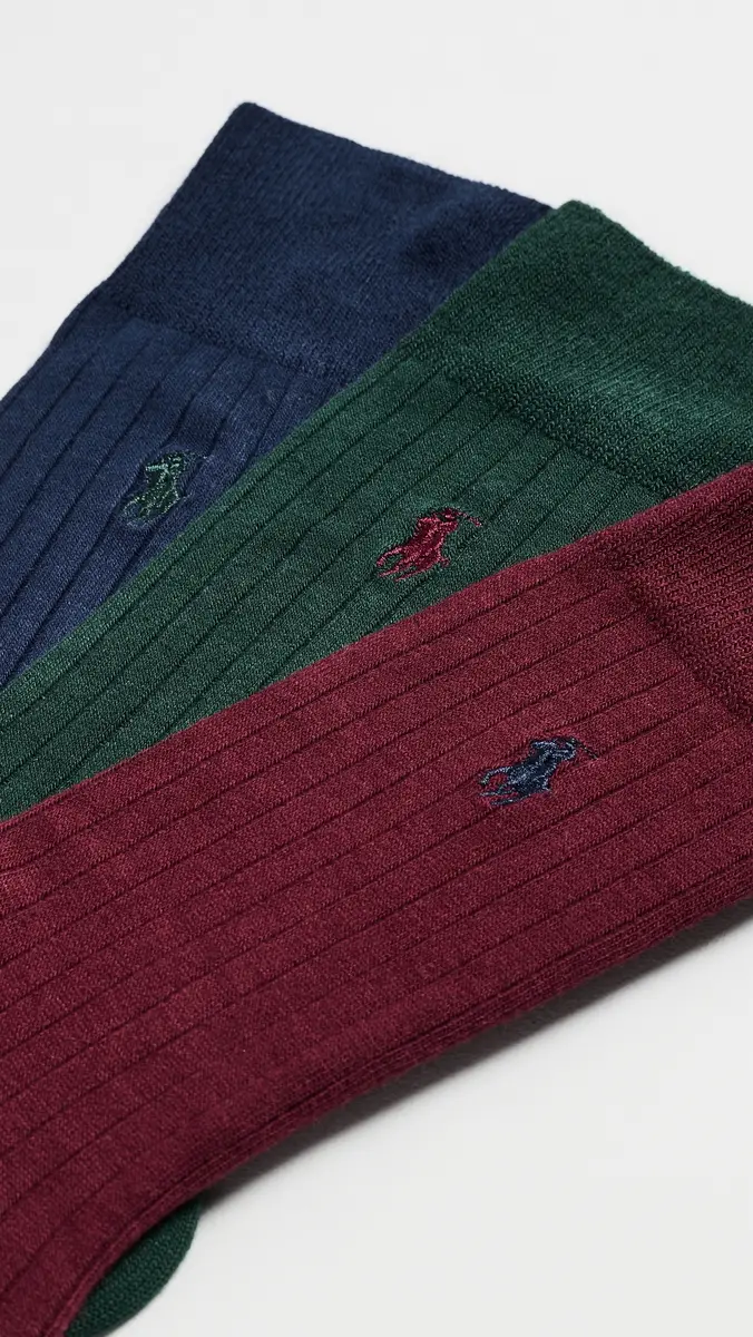 Polo Ralph Lauren Soft Touch Rib Socks 3 Pack | Thumbnail 3