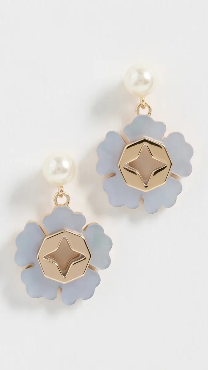 Tory Burch Forget Me Not Pearl Drop Earrings | Thumbnail 2 Tory Burch Forget Me Not Pearl Drop Earrings | Thumbnail 2