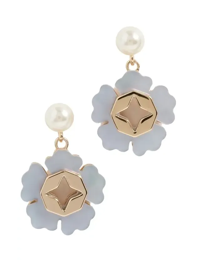 Forget Me Not Pearl Drop Earrings Forget Me Not Pearl Drop Earrings