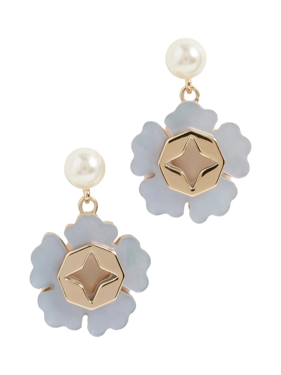 Forget Me Not Pearl Drop Earrings Forget Me Not Pearl Drop Earrings