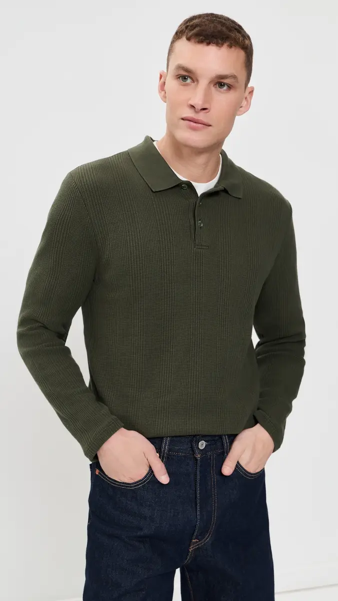 Vince Variegated Texture Polo | Thumbnail 2 Vince Variegated Texture Polo | Thumbnail 2