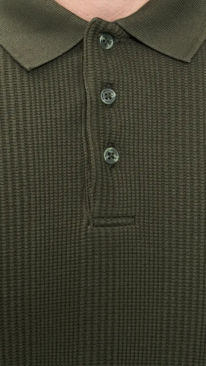 Vince Variegated Texture Polo | Thumbnail 6 Vince Variegated Texture Polo | Thumbnail 6