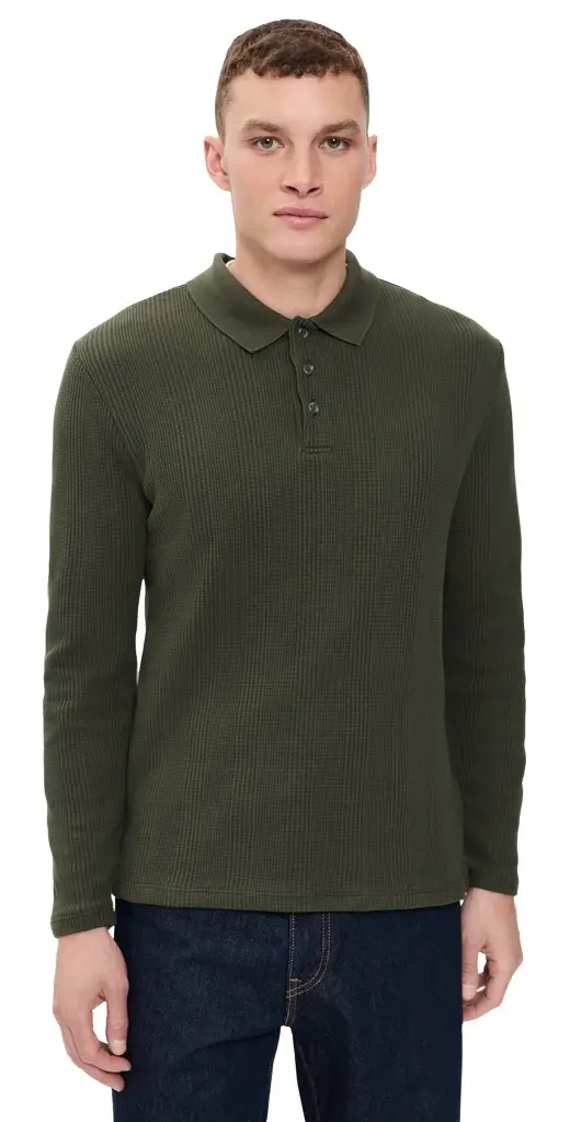 Vince Variegated Texture Polo