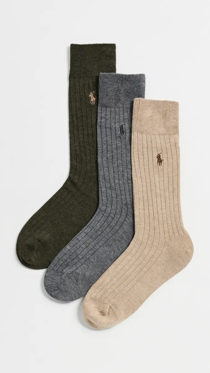 Polo Ralph Lauren Soft Touch Rib Socks 3 Pack | Thumbnail 2