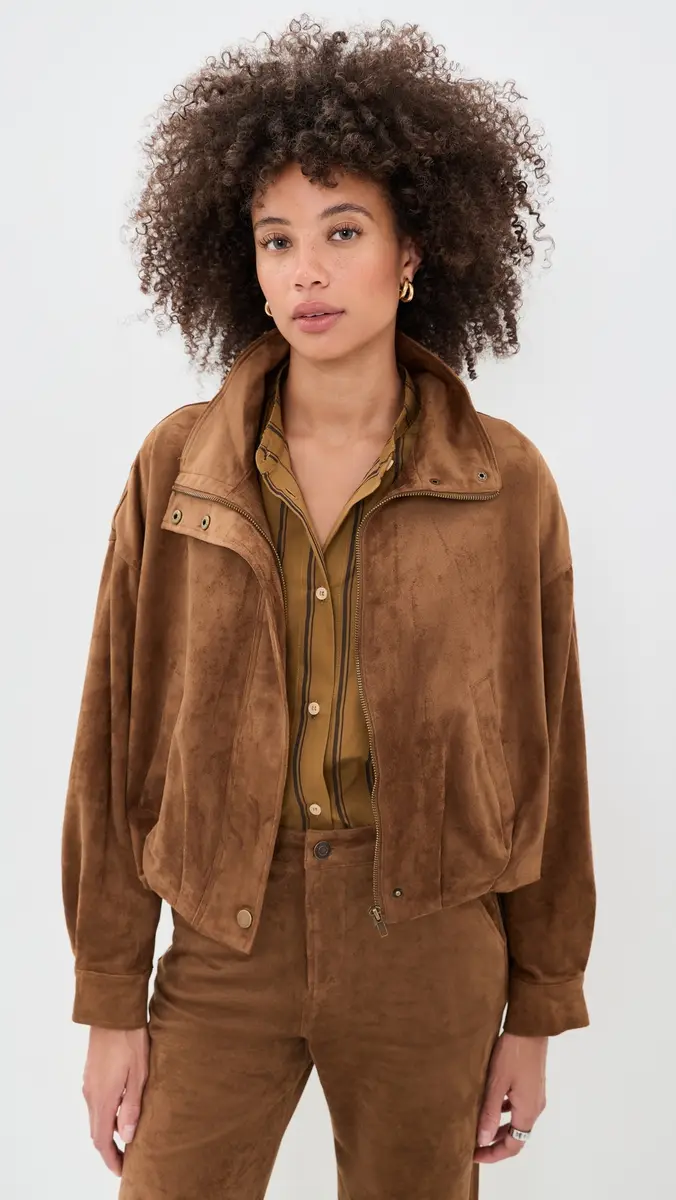 Z Supply Corin Faux Suede Bubble Hem Jacket | Thumbnail 2 Z Supply Corin Faux Suede Bubble Hem Jacket | Thumbnail 2