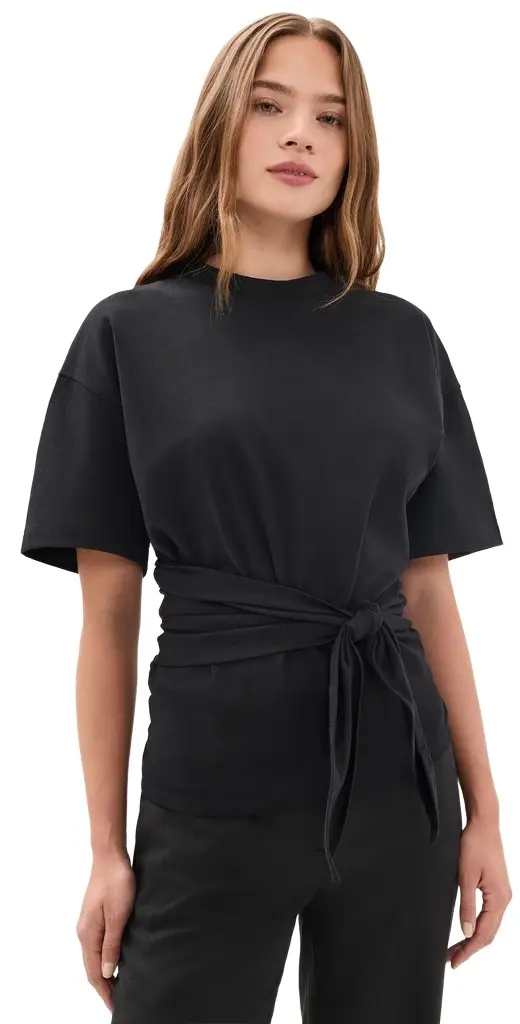 Cotton Jersey Split Back Tee