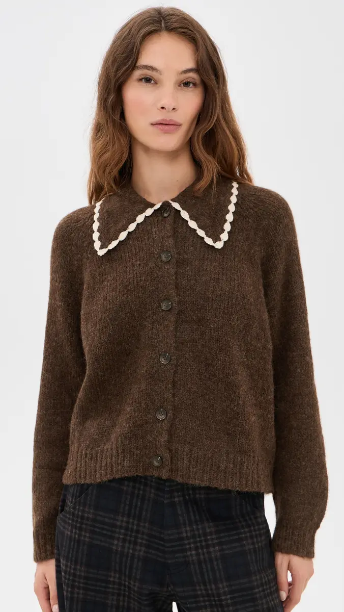The Great. THE GREAT. The Crochet Collar Cardigan | Thumbnail 2 The Great. THE GREAT. The Crochet Collar Cardigan | Thumbnail 2
