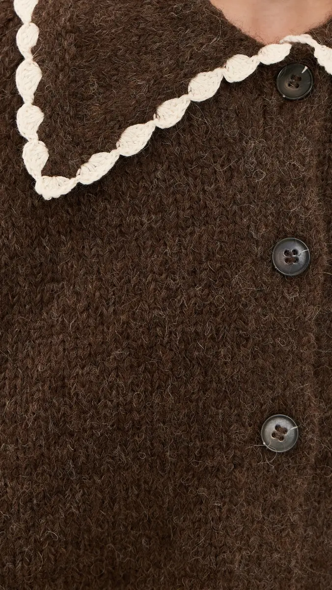 The Great. THE GREAT. The Crochet Collar Cardigan | Thumbnail 6 The Great. THE GREAT. The Crochet Collar Cardigan | Thumbnail 6