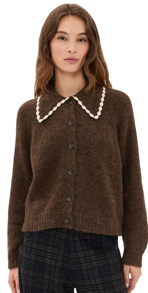 The Great. THE GREAT. The Crochet Collar Cardigan