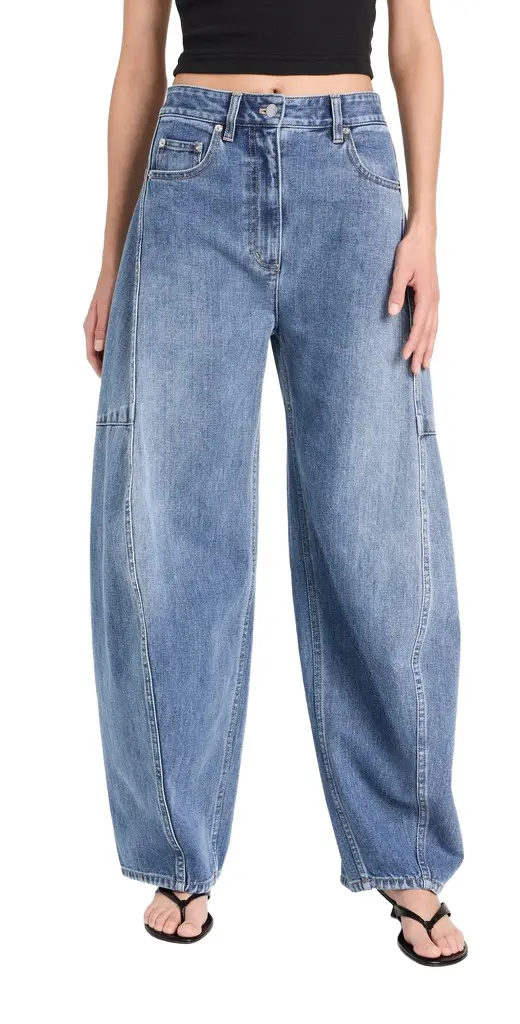 Tibi Classic Wash Denim Sid Jeans