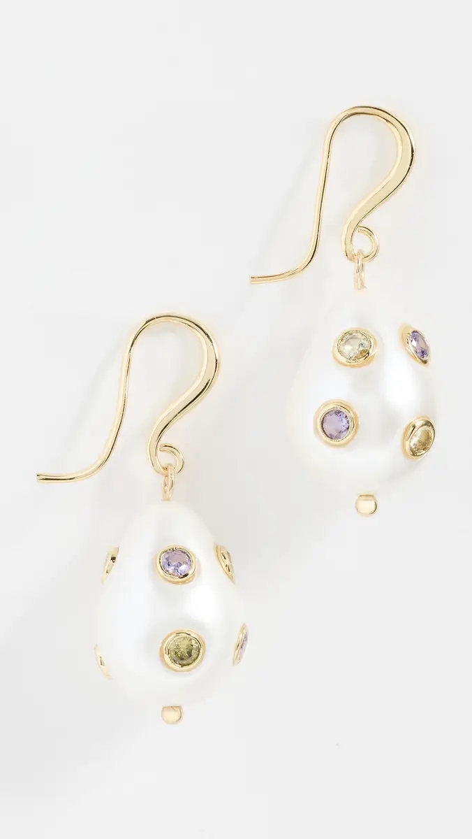 Luv AJ The Dotted Theodora Pearl Hook Earrings | Thumbnail 2 Luv AJ The Dotted Theodora Pearl Hook Earrings | Thumbnail 2
