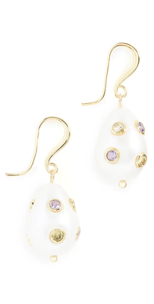 The Dotted Theodora Pearl Hook Earrings The Dotted Theodora Pearl Hook Earrings