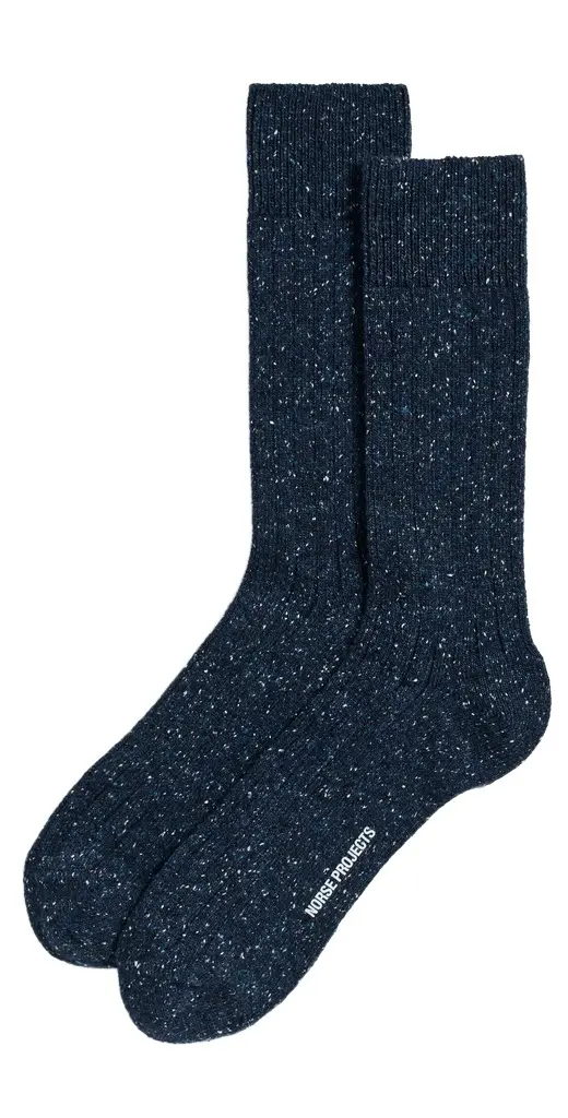Norse Projects Bykle Neps Wool Rib Socks