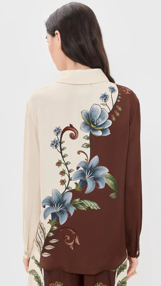Farm Rio Milena Winter White Shirt | Thumbnail 3 Farm Rio Milena Winter White Shirt | Thumbnail 3