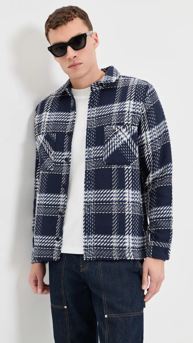 Wax London Whiting Plaid Weave Overshirt | Thumbnail 2 Wax London Whiting Plaid Weave Overshirt | Thumbnail 2
