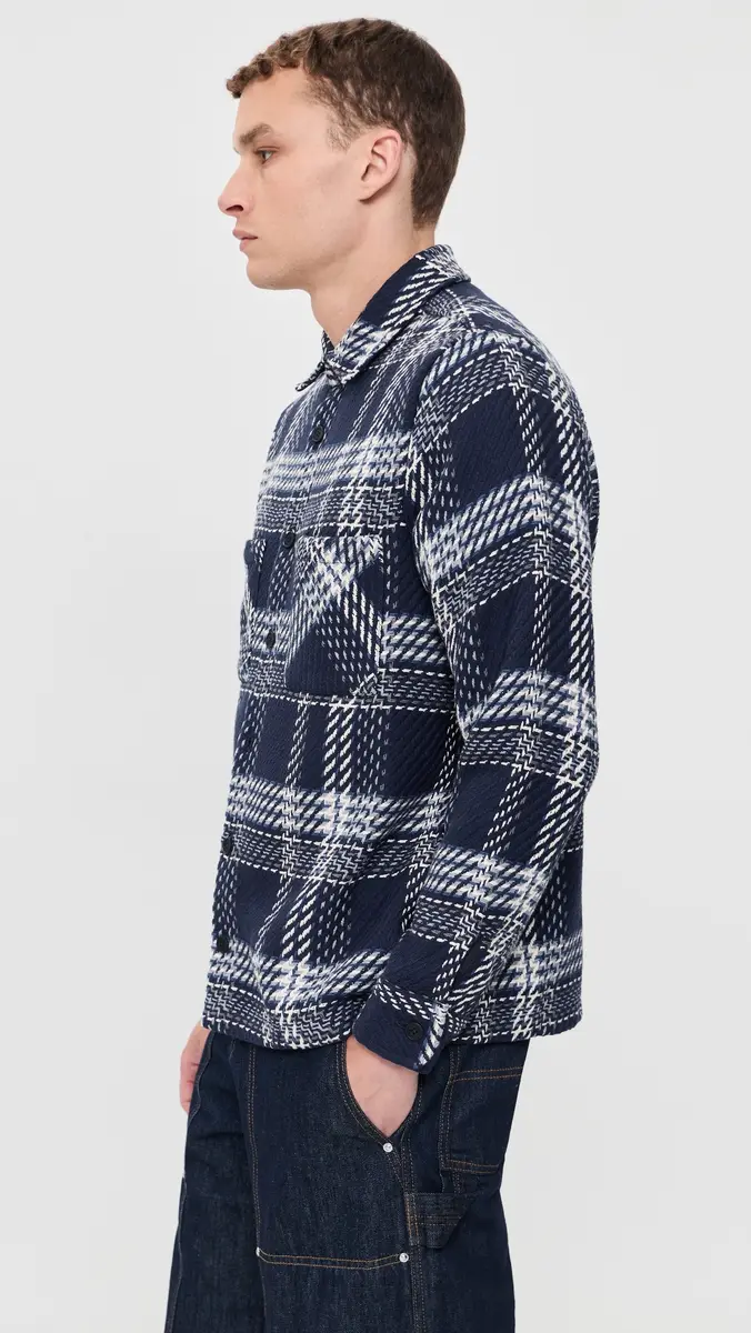 Wax London Whiting Plaid Weave Overshirt | Thumbnail 4 Wax London Whiting Plaid Weave Overshirt | Thumbnail 4
