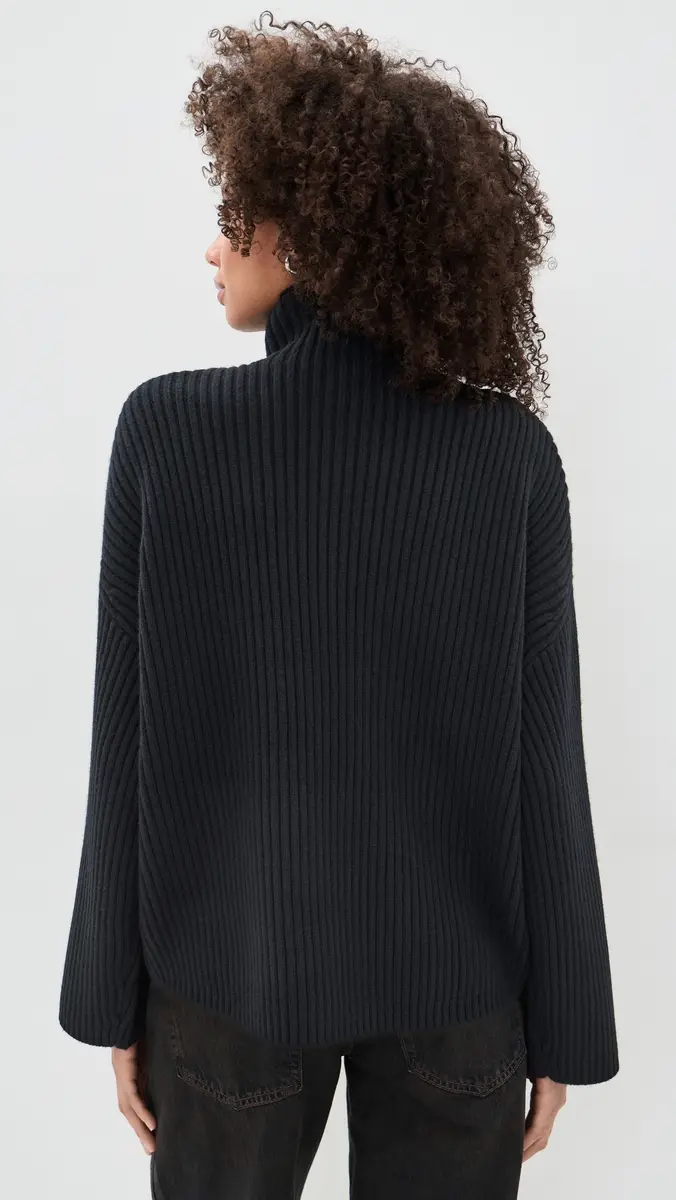 rag & bone Sigrid Faux Suede Half Zip Sweater | Thumbnail 3