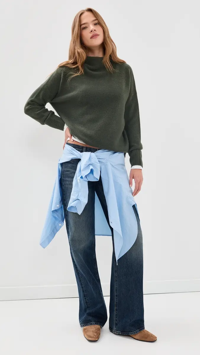 Vince Cashmere Funnel Neck Pullover | Thumbnail 5 Vince Cashmere Funnel Neck Pullover | Thumbnail 5