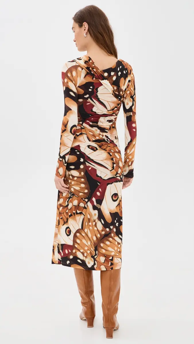 Farm Rio Borbofly Multicolor Long Sleeve Dress | Thumbnail 3