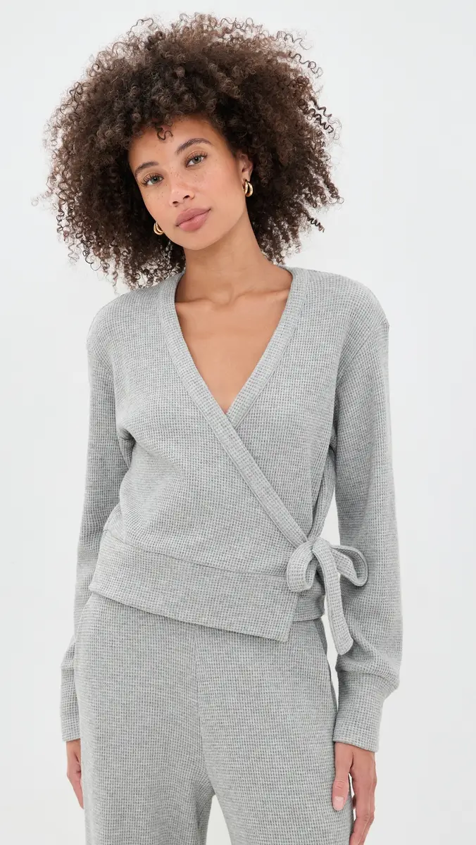 Beyond Yoga Rest Day Waffle Wrap Pullover | Thumbnail 2
