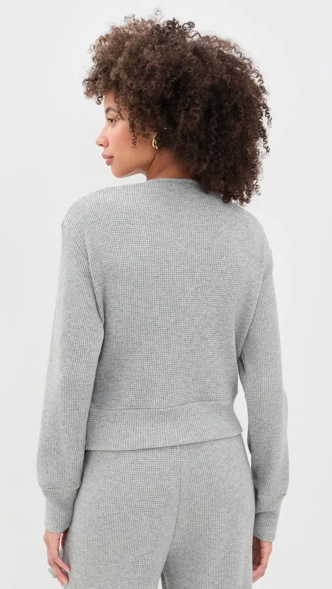 Beyond Yoga Rest Day Waffle Wrap Pullover | Thumbnail 3
