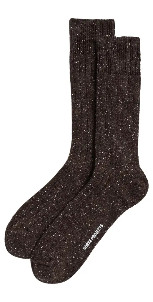 Norse Projects Bykle Neps Wool Rib Socks