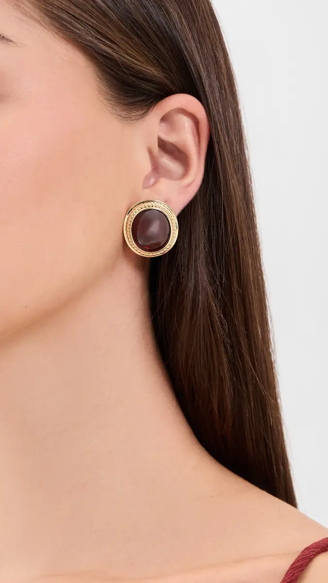 Luv AJ The Elizabeth Garnet Studs | Thumbnail 3 Luv AJ The Elizabeth Garnet Studs | Thumbnail 3