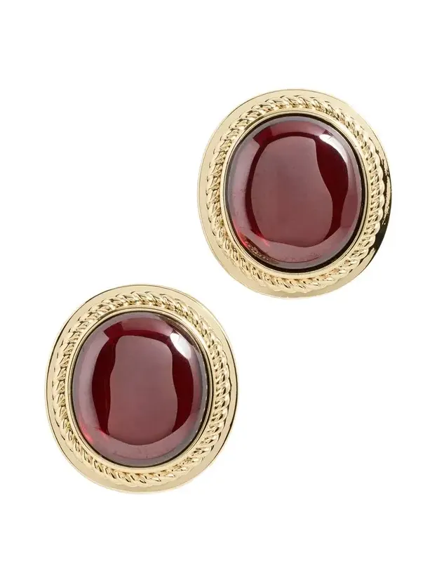 The Elizabeth Garnet Studs