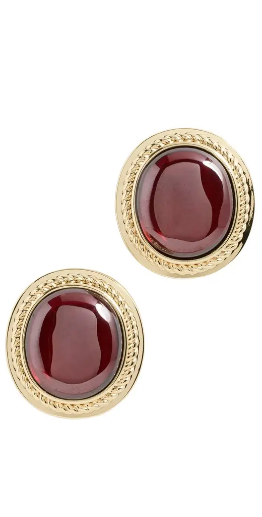 The Elizabeth Garnet Studs The Elizabeth Garnet Studs