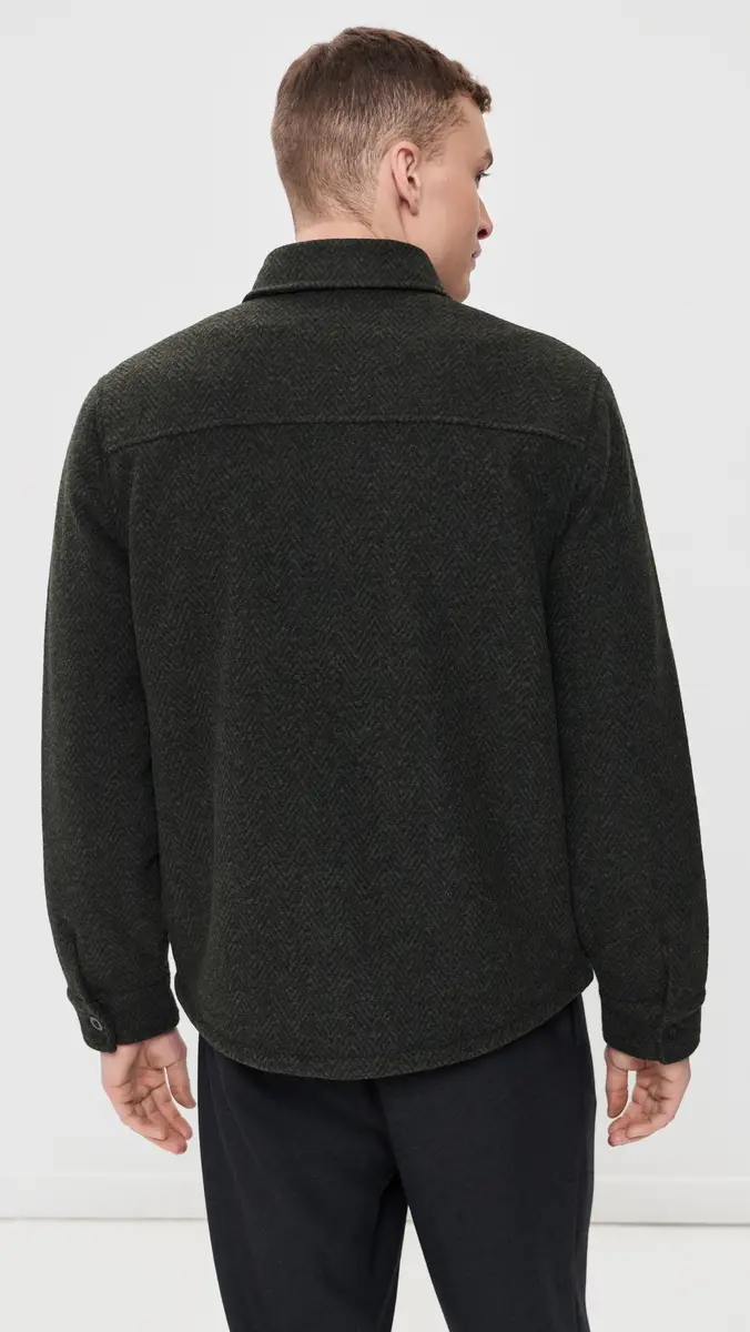 Vince Herringbone Sherpa Lined Shirt Jacket | Thumbnail 3 Vince Herringbone Sherpa Lined Shirt Jacket | Thumbnail 3