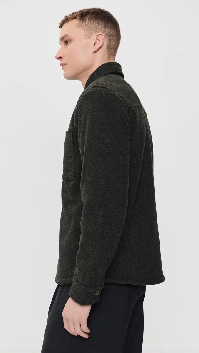 Vince Herringbone Sherpa Lined Shirt Jacket | Thumbnail 4 Vince Herringbone Sherpa Lined Shirt Jacket | Thumbnail 4