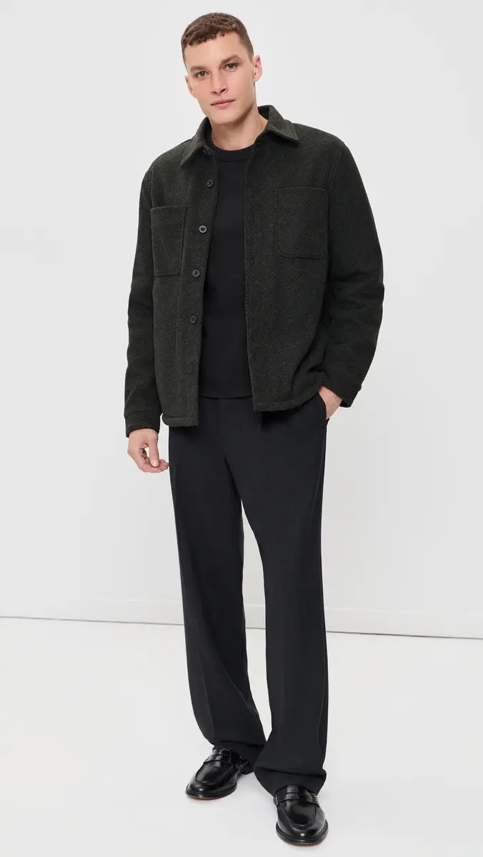 Vince Herringbone Sherpa Lined Shirt Jacket | Thumbnail 5 Vince Herringbone Sherpa Lined Shirt Jacket | Thumbnail 5
