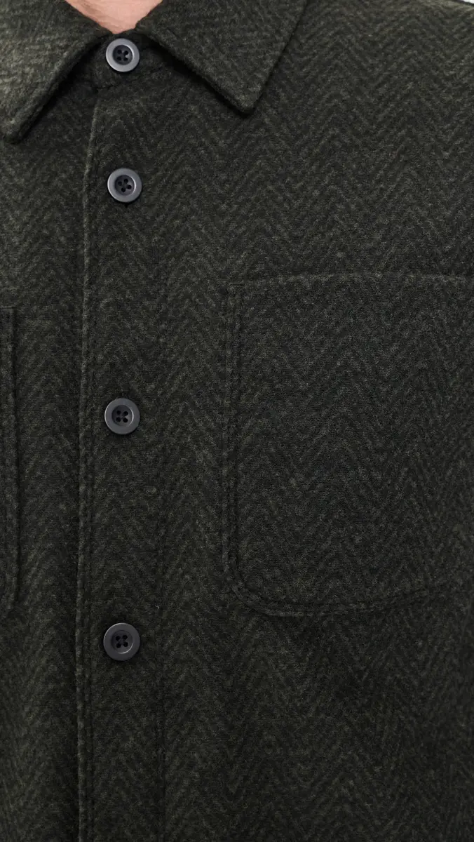 Vince Herringbone Sherpa Lined Shirt Jacket | Thumbnail 6 Vince Herringbone Sherpa Lined Shirt Jacket | Thumbnail 6